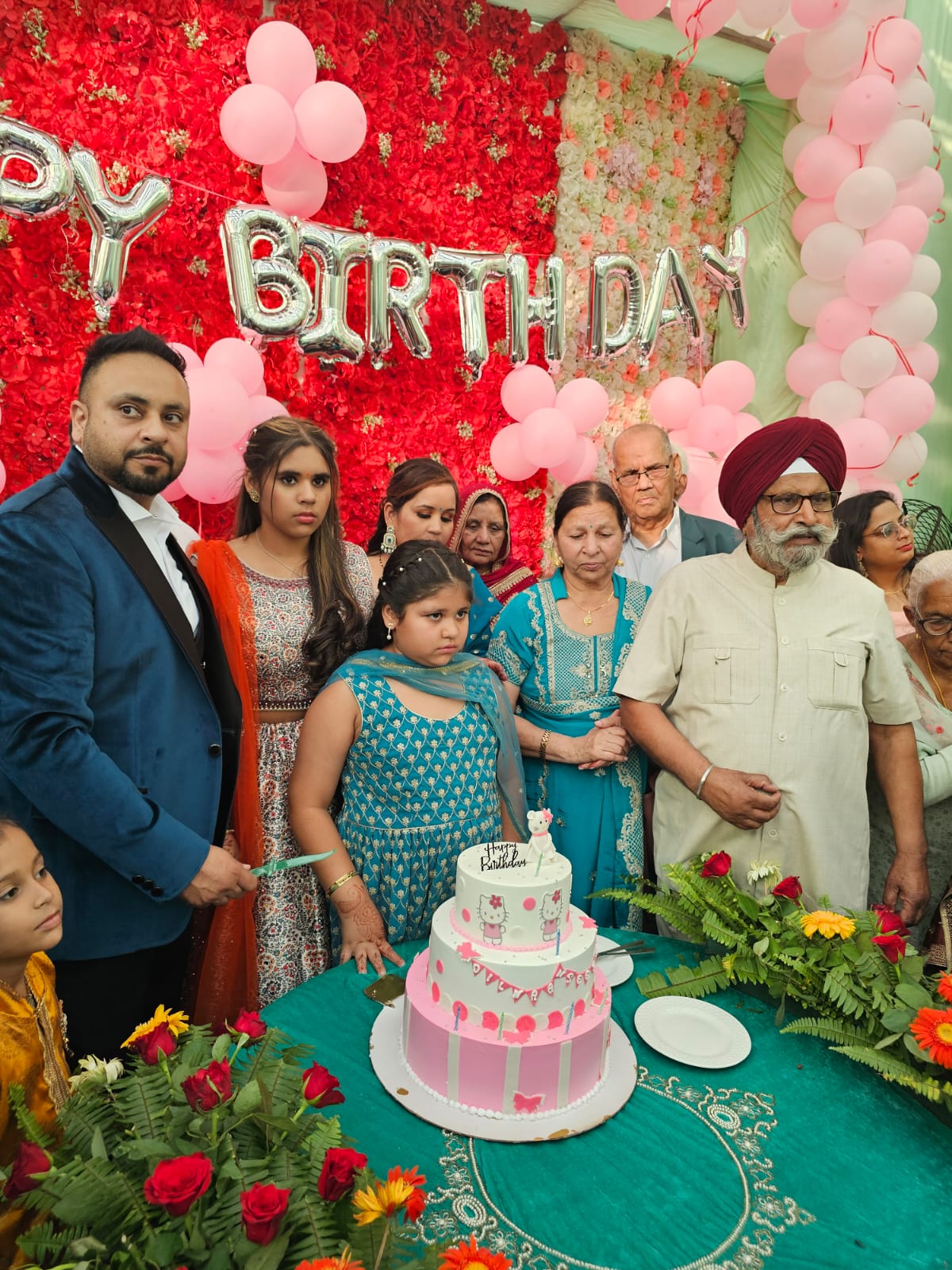 Senior officer Tirth Singh Rattu celebrated the birthday of his granddaughters